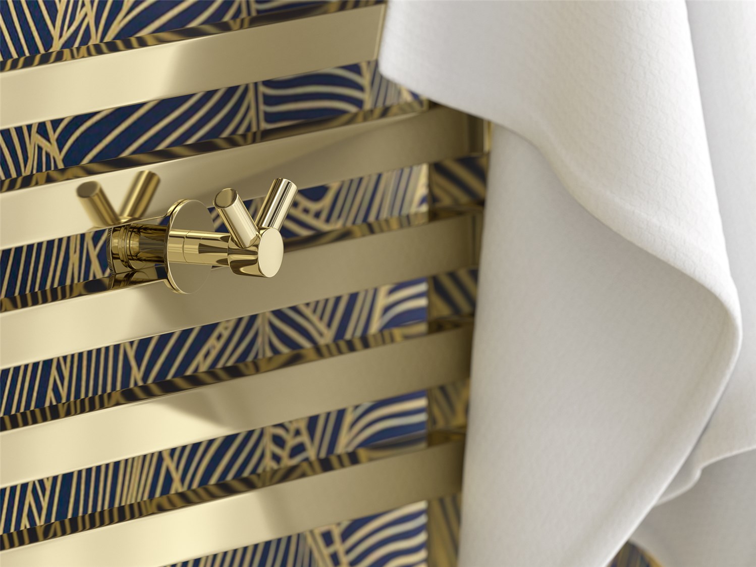 Сунержа Виват Крючок двойной подвесной для полотенцесушителя, нержавеющая сталь, цвет: шампань 020-2010-0005