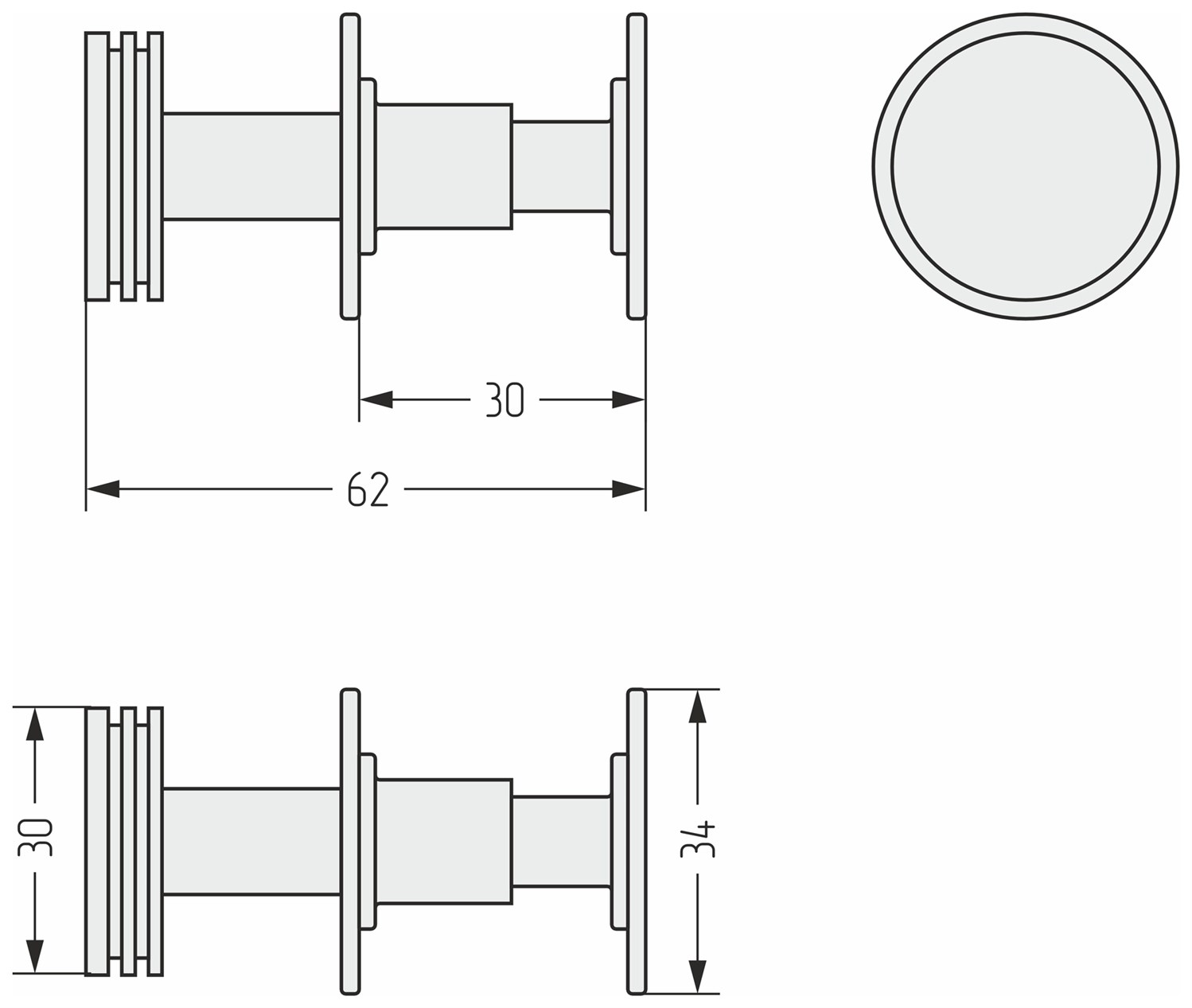 Сунержа Диско Крючок подвесной для полотенцесушителя, нержавеющая сталь, цвет: тёмный титан муар 15-2010-0006
