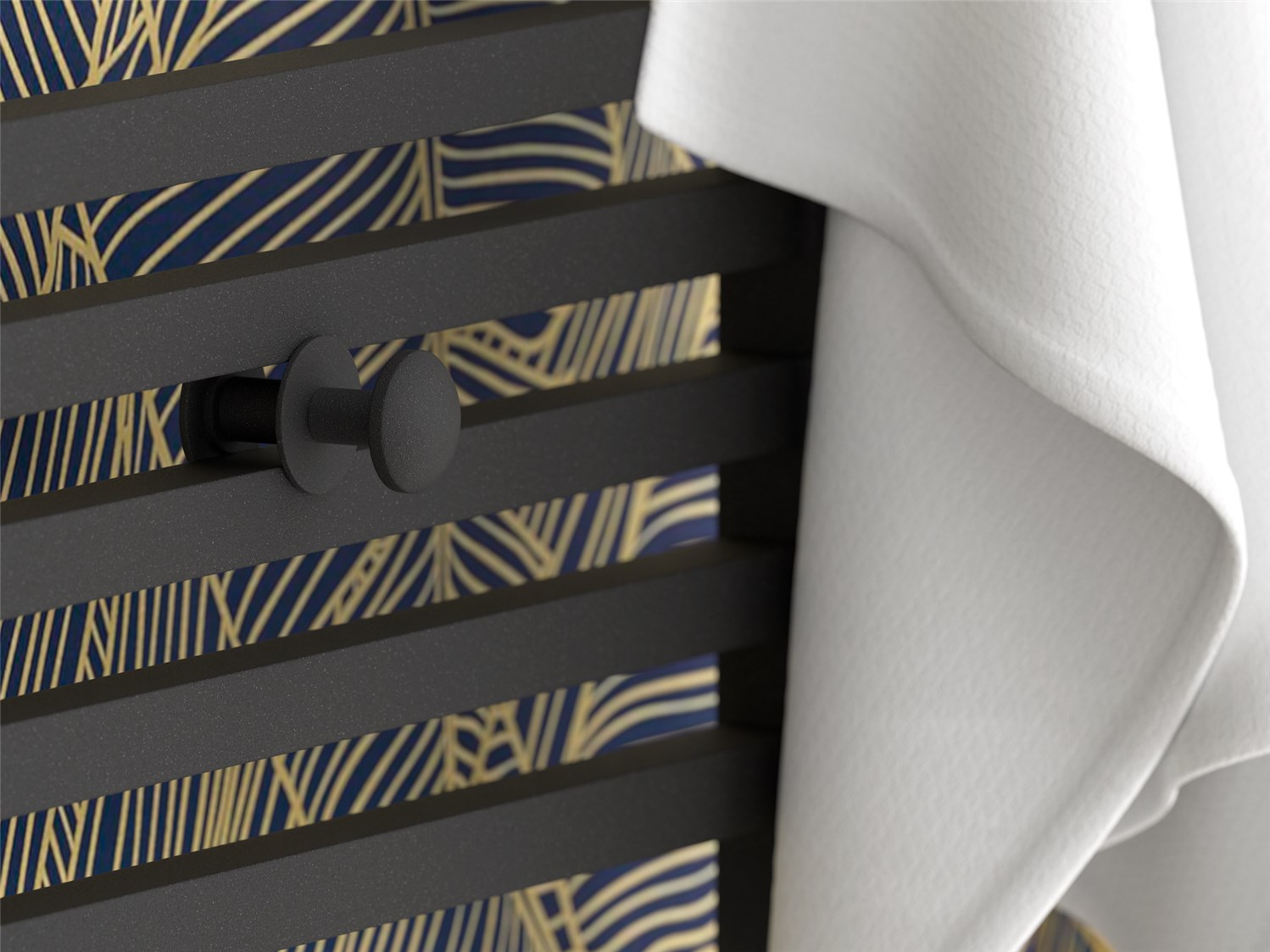 Сунержа Линза Крючок подвесной для полотенцесушителя, нержавеющая сталь, цвет: тёмный титан муар 15-2010-0007