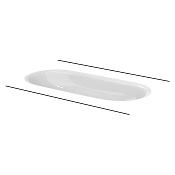 Bette Comodo Раковина встраиваемая снизу 77,4x38 см, без отв. под смеситель и перелива, цвет: белый A218-000