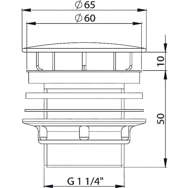 Bette Донный клапан 1 1/4", без перелива, цвет: stone B580-416