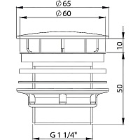 Bette Донный клапан 1 1/4", без перелива, цвет: stone B580-416