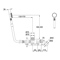 Bette Bettemono Слив перелив для нестандартных ванн, цвет: белый B640-000