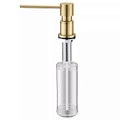 Paulmark Kraft Дозатор для жидкого мыла встраиваемый, латунь, цвет: светлое золото D003-LG