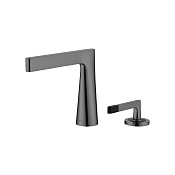 Boheme Duo Смеситель для раковины на 2 отверстия, без д/к,  длина излива 18,6 см, цвет: gun metall 161-GM