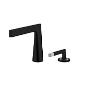Boheme Duo Смеситель для раковины на 2 отверстия, без д/к,  длина излива 18,6 см, цвет: black 161-B