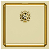 Paulmark Vista Кухонная мойка нержавеющая сталь 44x44 см, цвет: светлое золото PM304444-LG