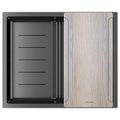 Paulmark Next-Multi Sink Кухонная мойка нержавеющая сталь 54x45 см, цвет: вороненая сталь PM785445-GM