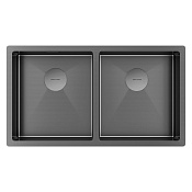 Paulmark Next Кухонная мойка нержавеющая сталь 78x44 см, цвет: вороненая сталь PM207844-GM