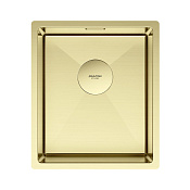 Paulmark Next Кухонная мойка нержавеющая сталь 38x44 см, цвет: светлое золото PM213844-LG