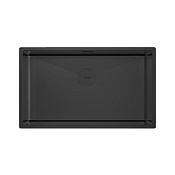 Paulmark Next Кухонная мойка нержавеющая сталь 74x44 см, цвет: матовый черный PM217444-MBN