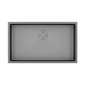Paulmark Next Кухонная мойка нержавеющая сталь 74x44 см, цвет: матовый серый PM217444-MG