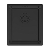 Paulmark Lassan Кухонная мойка нержавеющая сталь 38x44 см, цвет: матовый черный LA38-MBN