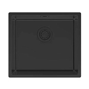 Paulmark Lassan Кухонная мойка нержавеющая сталь 49x44 см, цвет: матовый черный LA49-MBN