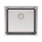 Paulmark Yuni Кухонная мойка нержавеющая сталь 49x44 см, цвет: брашированная сталь YU49-BS