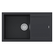 Paulmark Extensio Кухонная мойка Acrystone 86x50 см, цвет: anthracite PM988650-AN