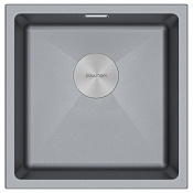 Paulmark Lumi Кухонная мойка It-Granit 45,5x46 см, цвет: серый металлик LU45-GRM