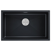 Paulmark Lumi Кухонная мойка It-Granit 74x46 см, цвет: черный LU74-BLM