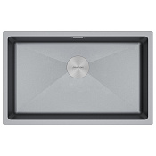 Paulmark Lumi Кухонная мойка It-Granit 74x46 см, цвет: серый металлик LU74-GRM