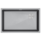 Paulmark Lumi Кухонная мойка It-Granit 76x44 см, цвет: серый металлик LU74SK-GRM