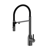 Paulmark Magneto One Смеситель для кухни с гибким изл. и возм. подкл. фильтра, цвет: вороненая сталь Ma213188-GM