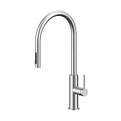 Paulmark Senso Смеситель для кухни с выдвижным изливом, цвет: брашированная сталь Se215180-BS