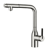 Paulmark Viper Смеситель для кухни с выдв. изливом и возм. подкл. фильтра, цвет: брашированная сталь Vi213105-BS