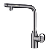 Paulmark Urban Смеситель для кухни с выдвижным изл. и возм. подключ. фильтра, цвет: вороненая сталь Ur213104-GM