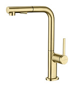 Paulmark Neo Смеситель для кухни с выдвижным изливом, цвет: светлое золото Ne214419-LG