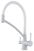 Paulmark Siegen Смеситель для кухни с гибким изл. и возм. подключения фильтра, цвет: белый матовый Si213111-WH