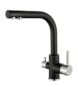 Paulmark Essen Смеситель для кухни с возможностью подключения фильтра, цвет: черный Es213011-BLM