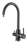 Paulmark Essen Смеситель для кухни с возможностью подключения фильтра, цвет: черный Es213211-BLM
