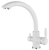 Paulmark Essen Смеситель для кухни с возможностью подключения фильтра, цвет: белый матовый Es213001-WH