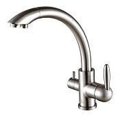 Paulmark Essen Смеситель для кухни с возможностью подключения фильтра, цвет: брашированная сталь Es213001-BS