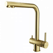 Paulmark Skalen Смеситель для кухни с возможностью подключения фильтра, цвет: светлое золото Sk213020-LG