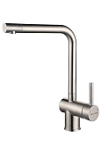 Paulmark Spring Смеситель для кухни с поворотным изливом, цвет: брашированная сталь Sp212067-BS