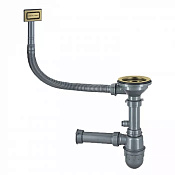 Paulmark Konz Арматура для одночашевых кухонных моек, с прямоуг. переливом, цвет: браширован. золото PM2022-BG