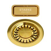 Paulmark Комплект фурнитуры для выпуска кухонных моек, цвет: брашированное золото PM6024-BG