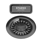 Paulmark Комплект фурнитуры для выпуска кухонных моек, цвет: вороненая сталь PM6024-GM