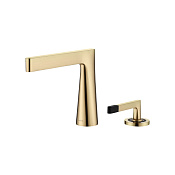 Boheme Duo Смеситель для раковины на 2 отверстия, без д/к,  длина излива 18,6 см, цвет: matt gold 161-MG