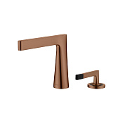 Boheme Duo Смеситель для раковины на 2 отверстия, без д/к,  дл. излива 18,6 см, цвет: brushed bronze 161-BRB