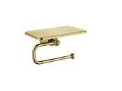 Cezares Liberty Держатель туалетной бумаги подвесной с полкой, цвет: золото брашированное CZR-F-8989-BORO1