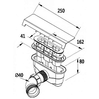 Cezares Tray Сифон для поддона, цвет: хром TRAY-AS-01