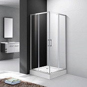 Cezares Molveno Душевой уголок 90,5x90x195h см, стекло прозрачное 6 мм, цвет: хром MOLVENO-A-2-90-C-Cr-IV