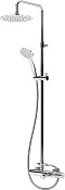 Cezares Leaf Душевая стойка: смеситель, ручной душ, верхний душ, шланг 150 см, цвет: хром LEAF-CVDA-30-01