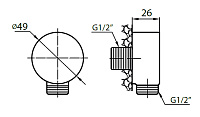 Cesares Шланговое подключение, цвет: бронза CZR-C-AI1-02