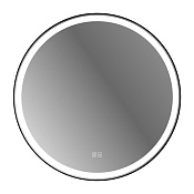 Cezares Cadro Зеркало подвесное с подсветкой d100,7 см, с сенсорным выкл. и подогревом, цвет: черный CZR-SPC-CADRO-1000-LED-TCH-WARM