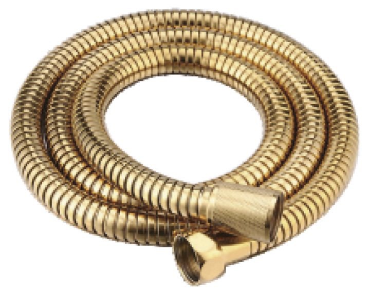 Cezares Душевой шланг 150 см, в металлической оплетке, цвет: золото CZR-FMDC-150-03