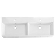 Cezares Molveno 46 Раковина накладная 121,4x46,6 см, с переливом, с 2 отв., цвет: белый глянцевый CZR-MIL-120-2-LVB