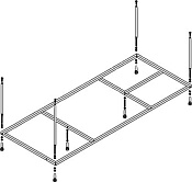 Cezares Металлический каркас для акриловой ванны 160x70 EMP-160-70-MF-R